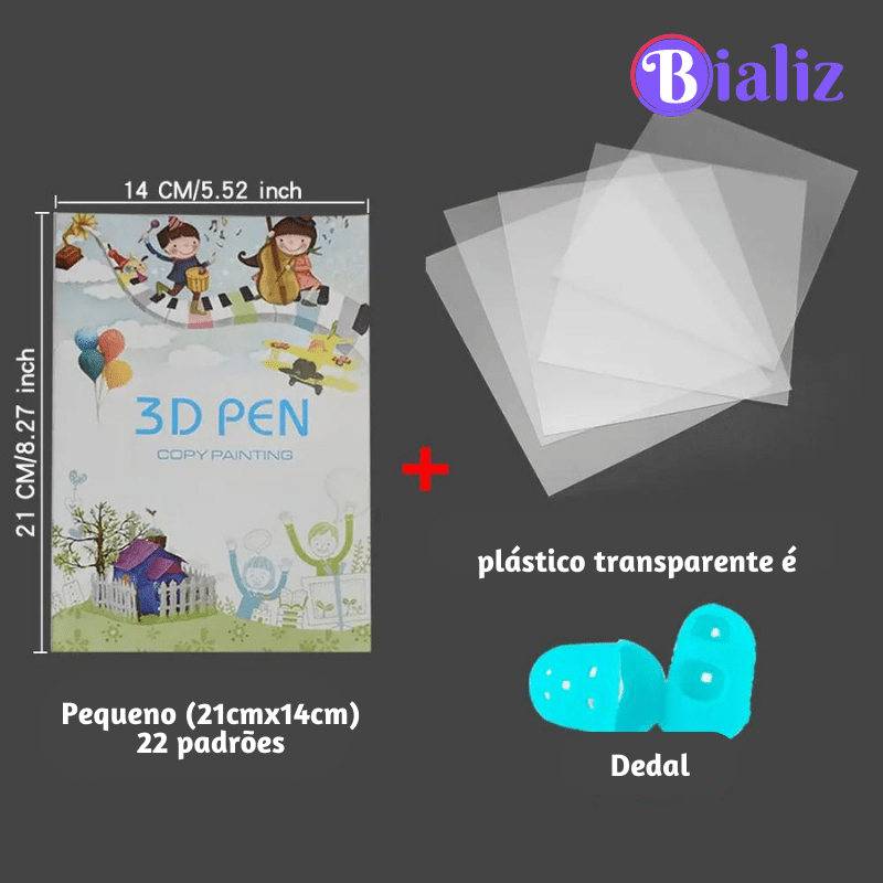 Livro reutilizável para desenho Caneta de impressão 3D - Bializ