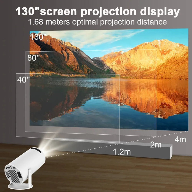 Mini Projetor Portátil 4k Android Full Hd Smart Wifi Cinema - Bializ